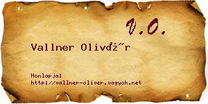 Vallner Olivér névjegykártya