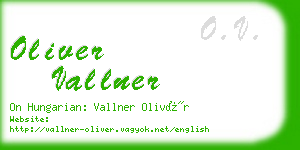 oliver vallner business card